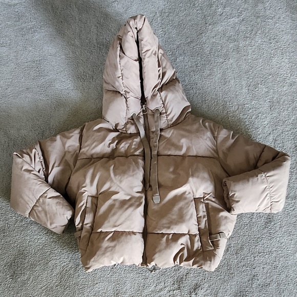 Zara Light Taupe Puffer Jacket - Picture 10 of 12
